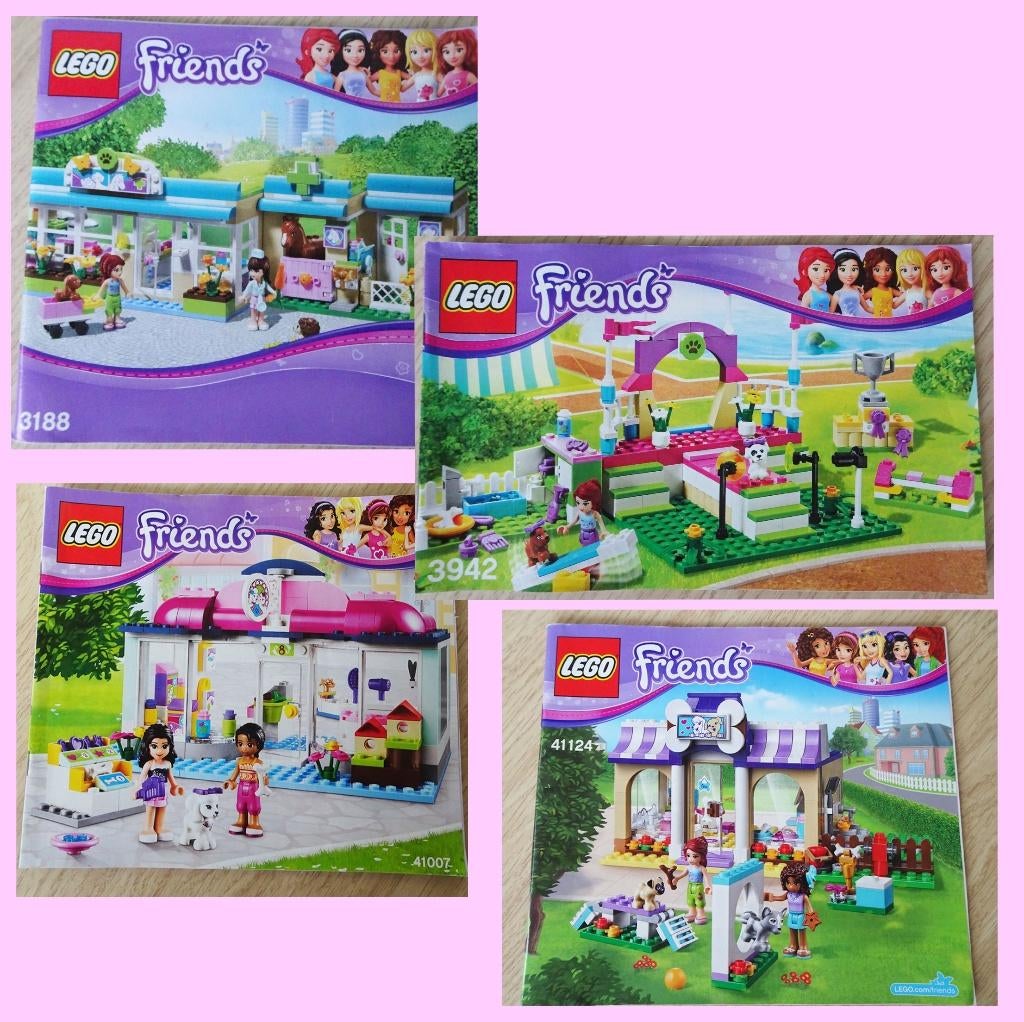 LEGO FRIENDS Dieren - 4 sets - lief, Kinderen en Baby's, Speelgoed | Duplo en Lego, Ophalen of Verzenden, Gebruikt, Complete set