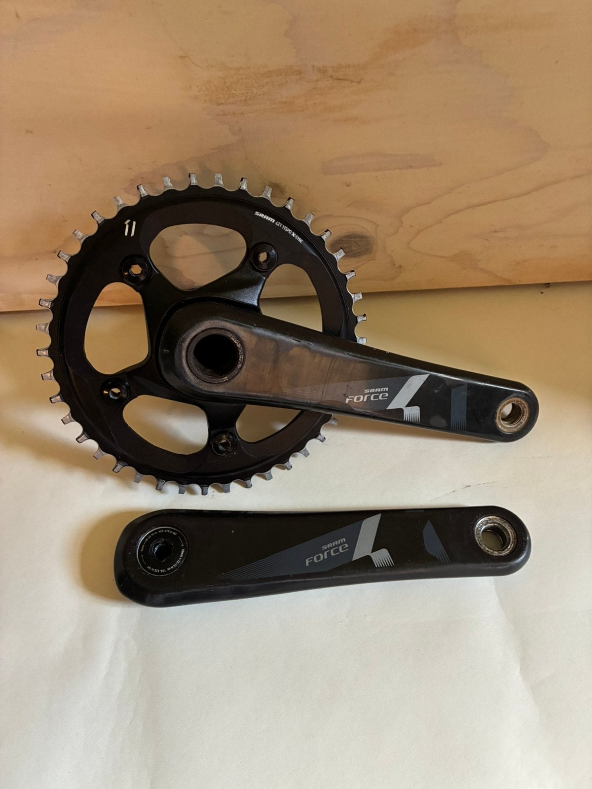 Crankstel Sram Force, Ophalen, Zo goed als nieuw