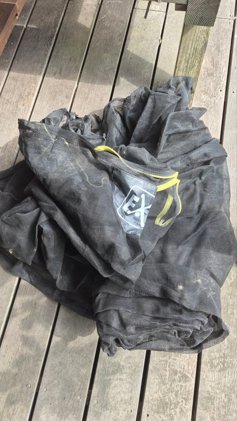 GRATIS: Exit trampoline veiligheidsnet 427cm, Ophalen, Gebruikt