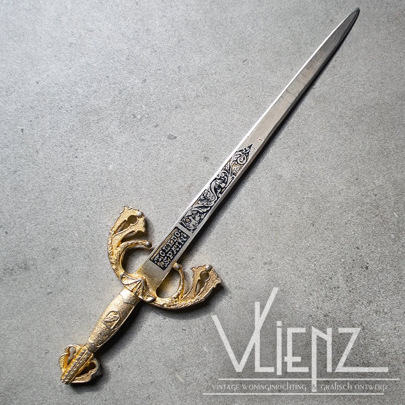 Vintage, retro Toledo Spain zwaard, briefopener Spanje, Ophalen of Verzenden