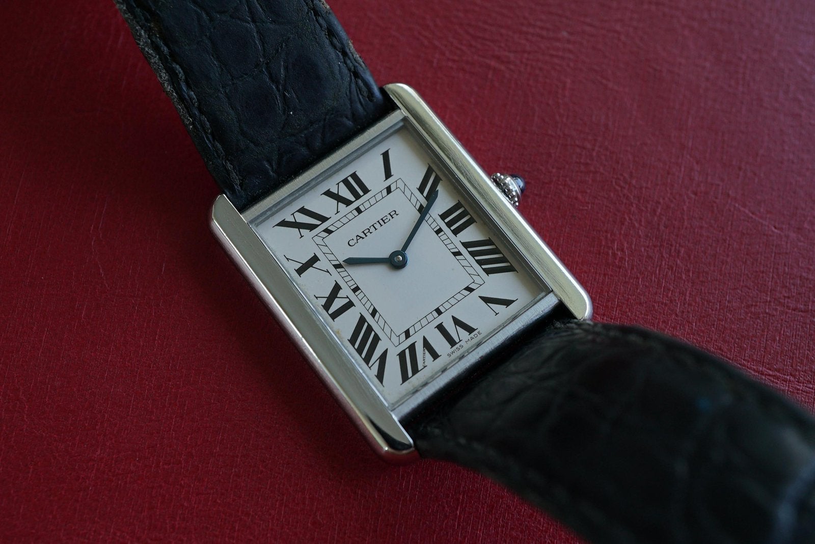 Cartier Tank ref 3169, Ophalen of Verzenden, Leer, Overige merken