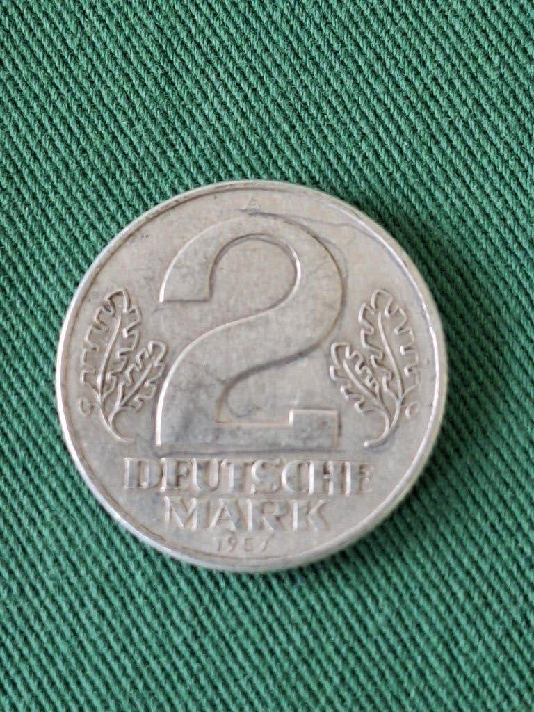 munt Duitsland/DDR 2 mark 1957, Ophalen of Verzenden, Duitsland, Losse munt