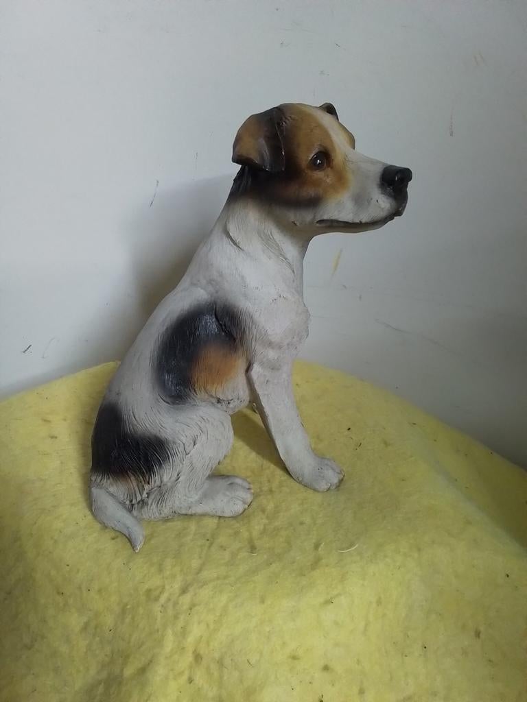 9208)  beeldje  hond  jack Russel  hoog 17cm, Verzamelen, Ophalen of Verzenden, Zo goed als nieuw, Dier