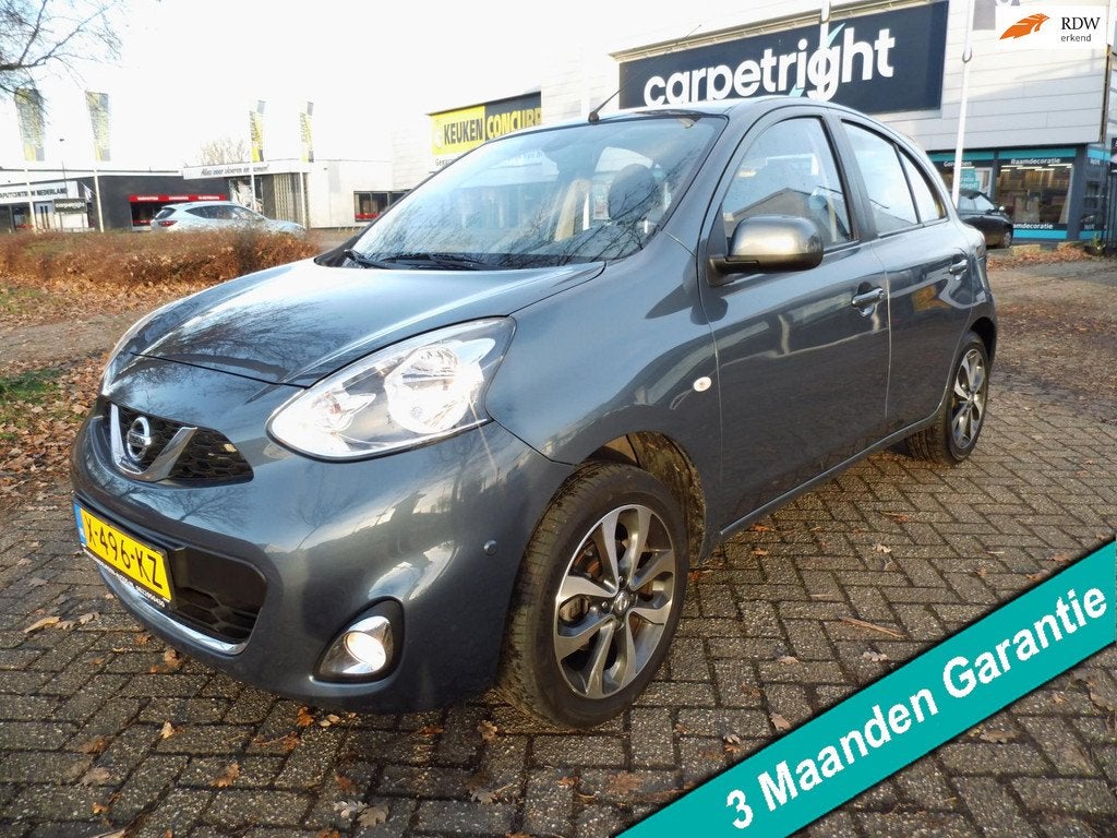 Nissan Micra 1.2 Tekna AIRCO,NAVI,PANODAK,UNIEK, Voorwielaandrijving, Euro 5, Stof, Gebruikt