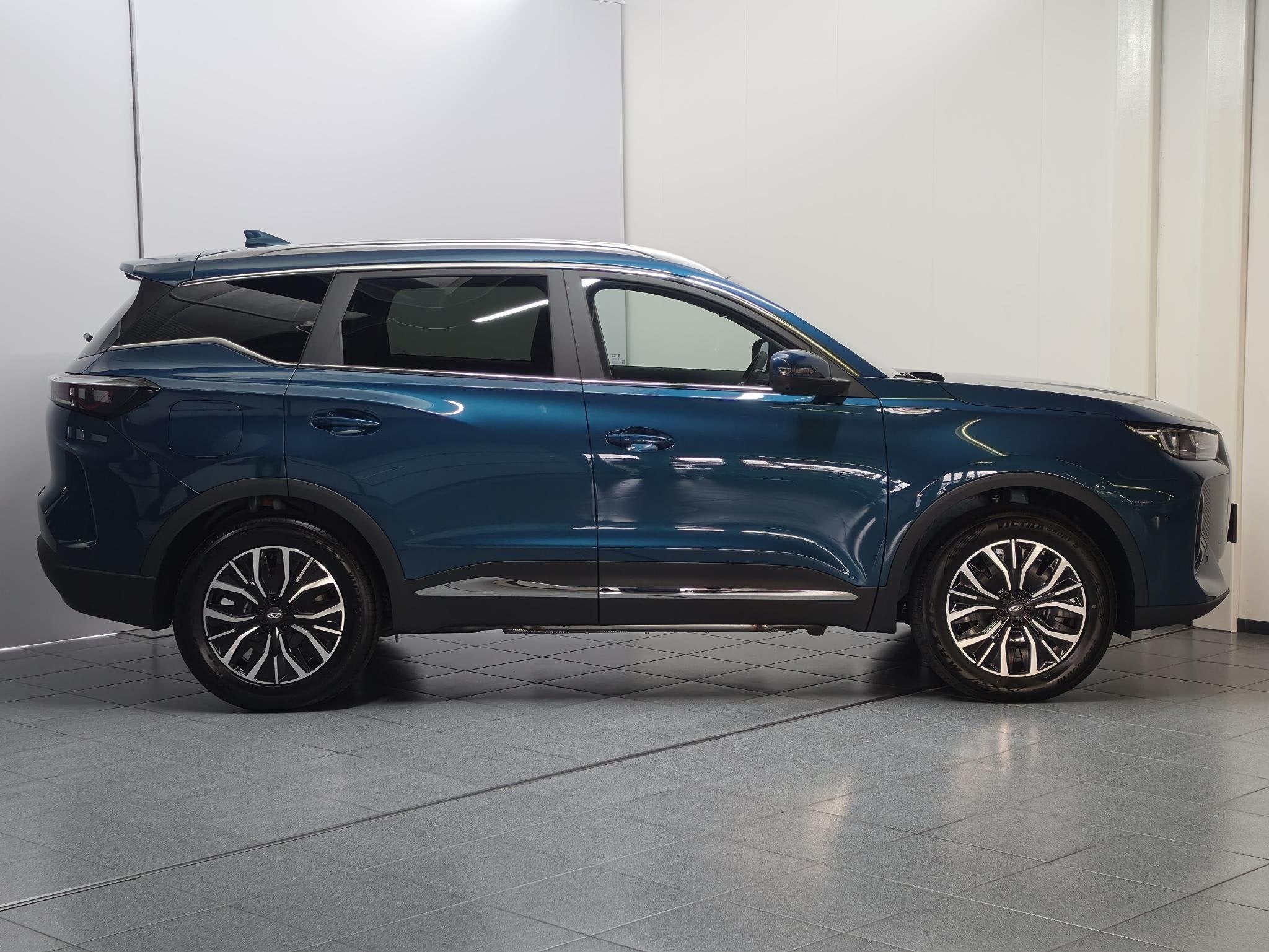 Chery Tiggo 7 1.5TGDI PHEV Unique, Auto's, 12 maanden, Gebruikt, Blauw, Bedrijf