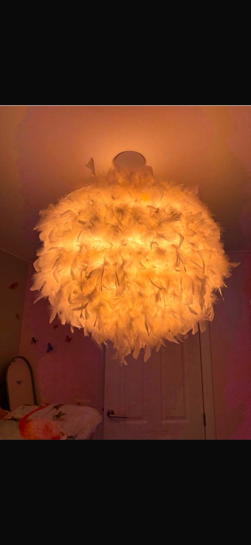 Zachte Veren Plafondlamp - Sfeervolle Verlichting, Ophalen, Overige materialen, 50 tot 100 cm, Zo goed als nieuw