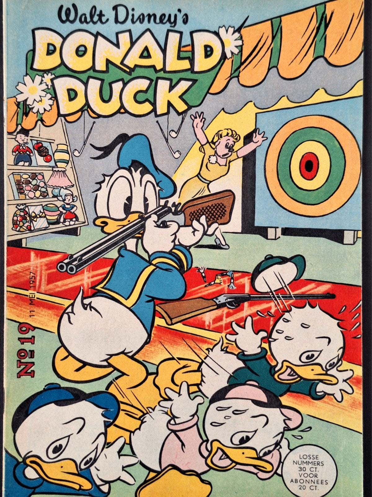 Donald Duck 1957 nr. 19, Boeken, Eén stripboek, Ophalen of Verzenden, Zo goed als nieuw