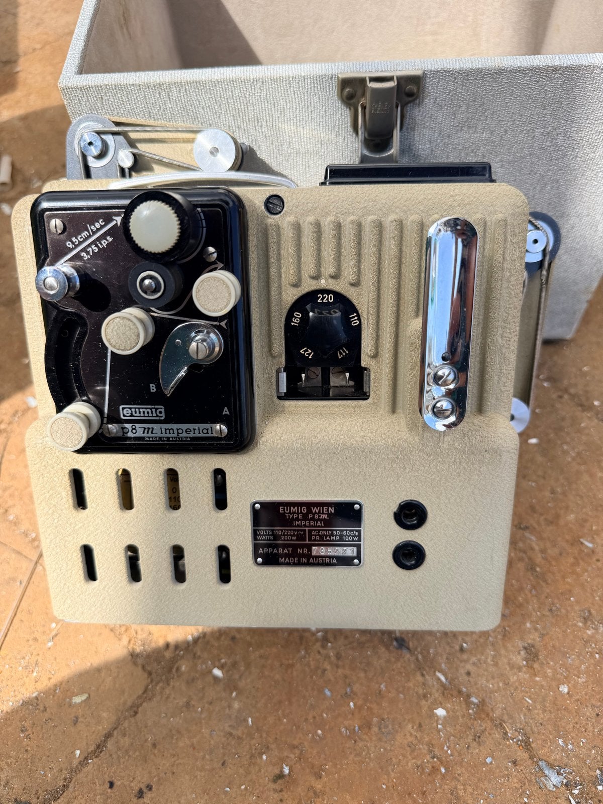 Vintage Eumig Wien 8 mm Imperial Filmprojector, Ophalen of Verzenden, Gebruikt