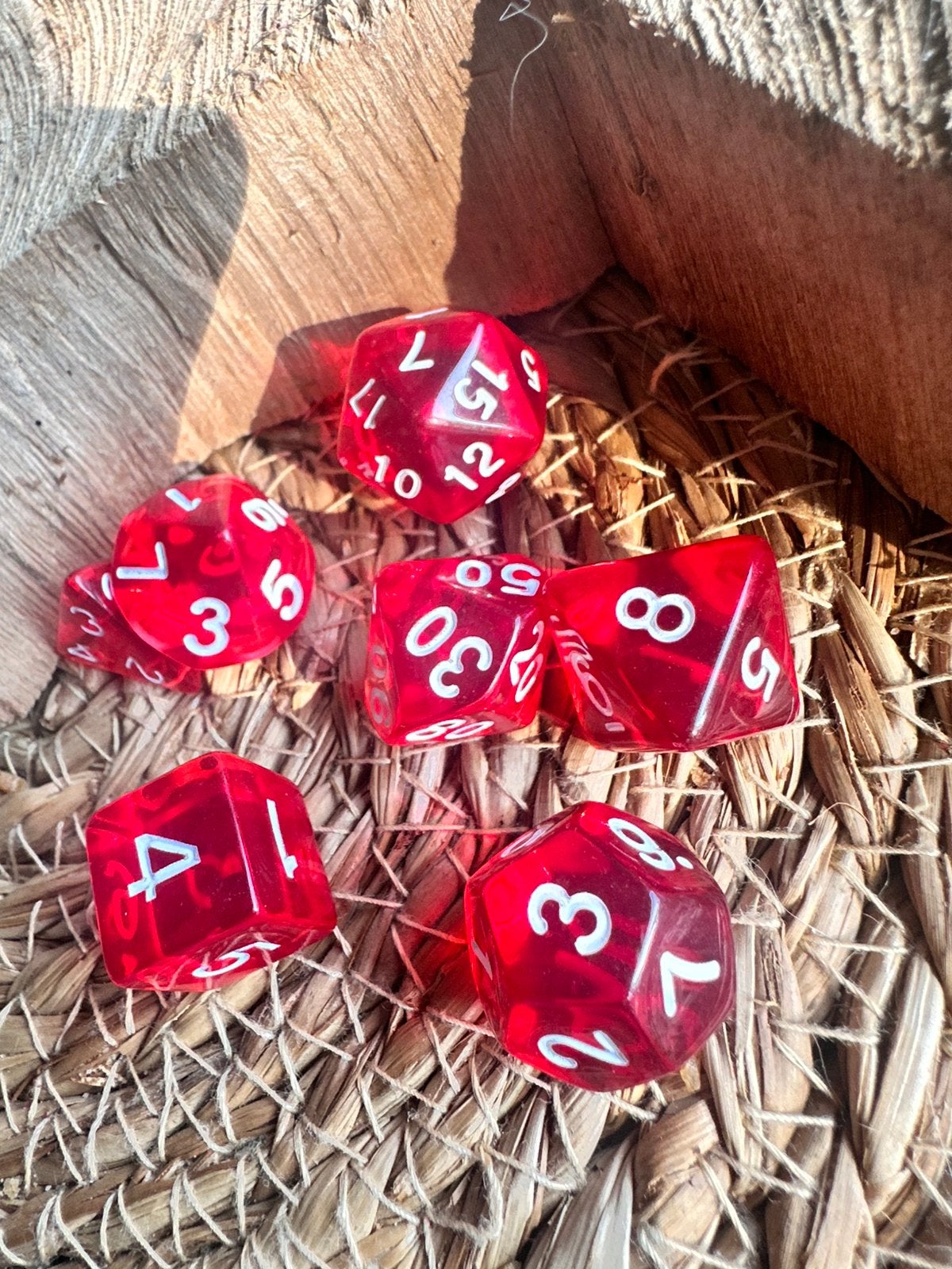 DND dice / rood / dobbelstenen / Dungeons & Dragons, Ophalen of Verzenden, Nieuw, Overige soorten