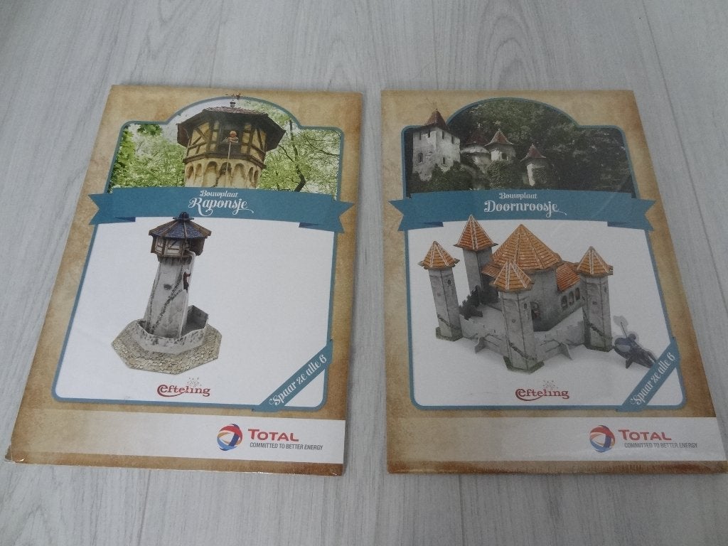 2x Efteling bouwplaat Raponsje en Doornroosje, Verzamelen, Ophalen of Verzenden, Nieuw, Overige typen