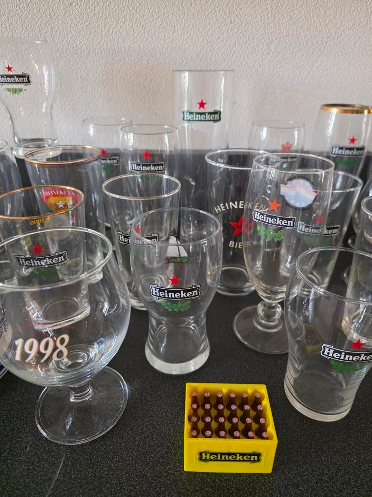 Diverse Heineken Bierglazen Collectie, Verzamelen, Glas en Borrelglaasjes, Ophalen of Verzenden, Gebruikt, Bierglas
