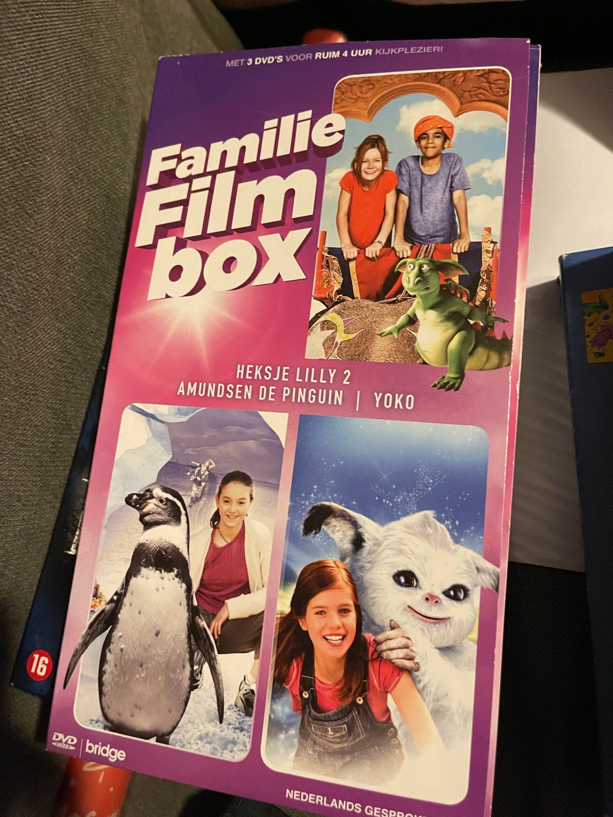Familie Film Box: Heksje Lilly 2, Amundsen, Yoko (3 DVD's), Cd's en Dvd's, Dvd's | Kinderen en Jeugd, Avontuur, Gebruikt, Ophalen of Verzenden
