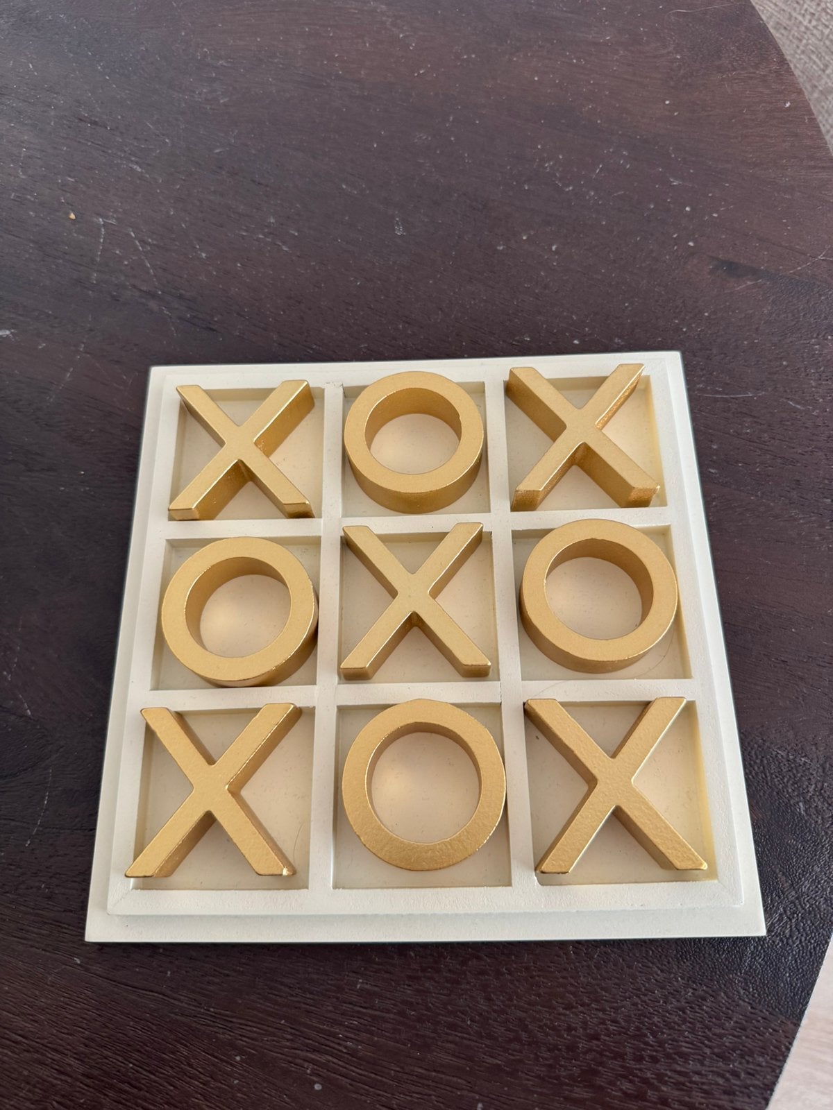 Tic Tac Toe / boter kaas en eieren decoratie goud, Huis en Inrichting, Ophalen of Verzenden, Zo goed als nieuw