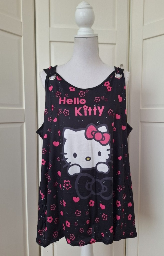 Hello Kitty nieuwe zwarte mouwloze top 3XL XXL 48/50, Kleding | Dames, Zwart, Maat 46/48 (XL) of groter, Nieuw, Ophalen of Verzenden