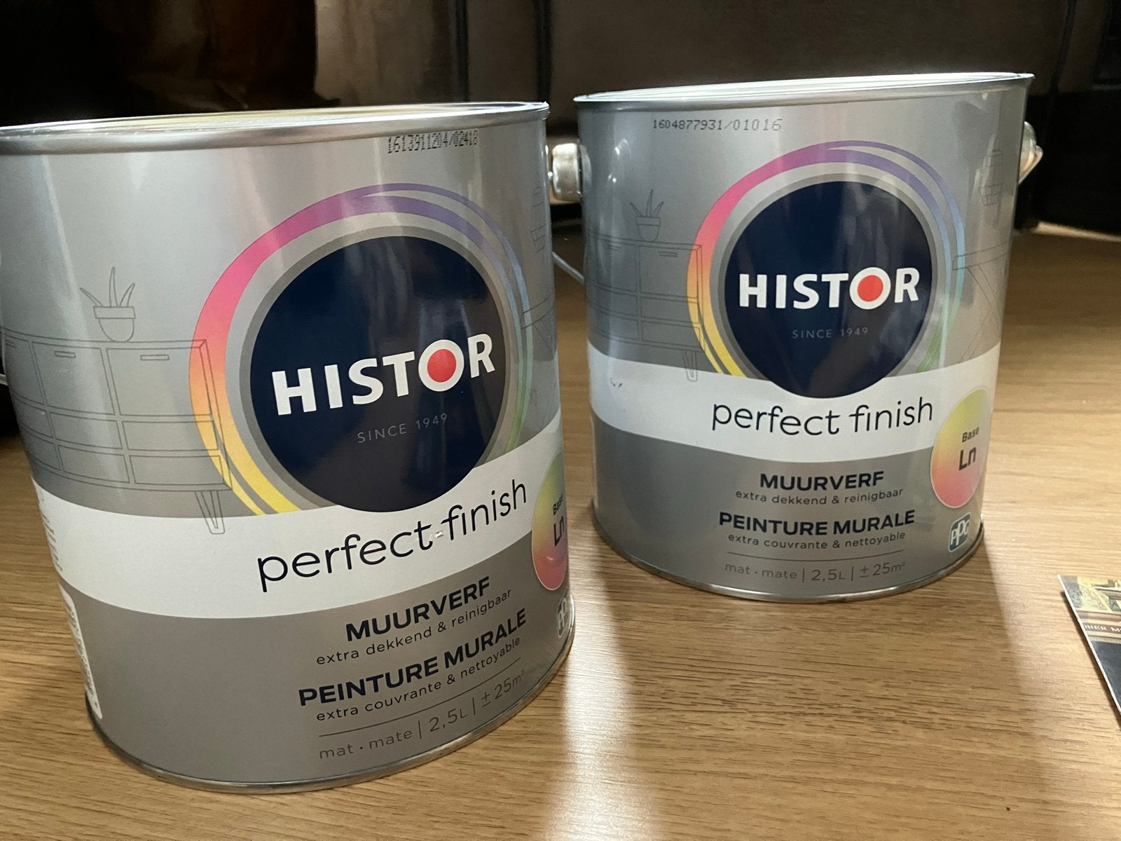 Histor Muurverf Rijks Oker 2,5l & Zacht Oker 2,5l, Geel, Nieuw, Ophalen of Verzenden, Verf