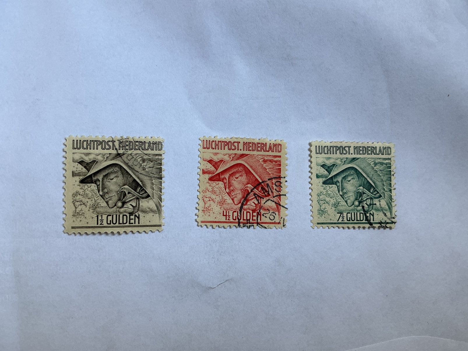 Luchtpostzegels Nederland 3 zegels 1929, Postzegels en Munten, Postzegels | Nederland, Ophalen of Verzenden, T/m 1940, Gestempeld