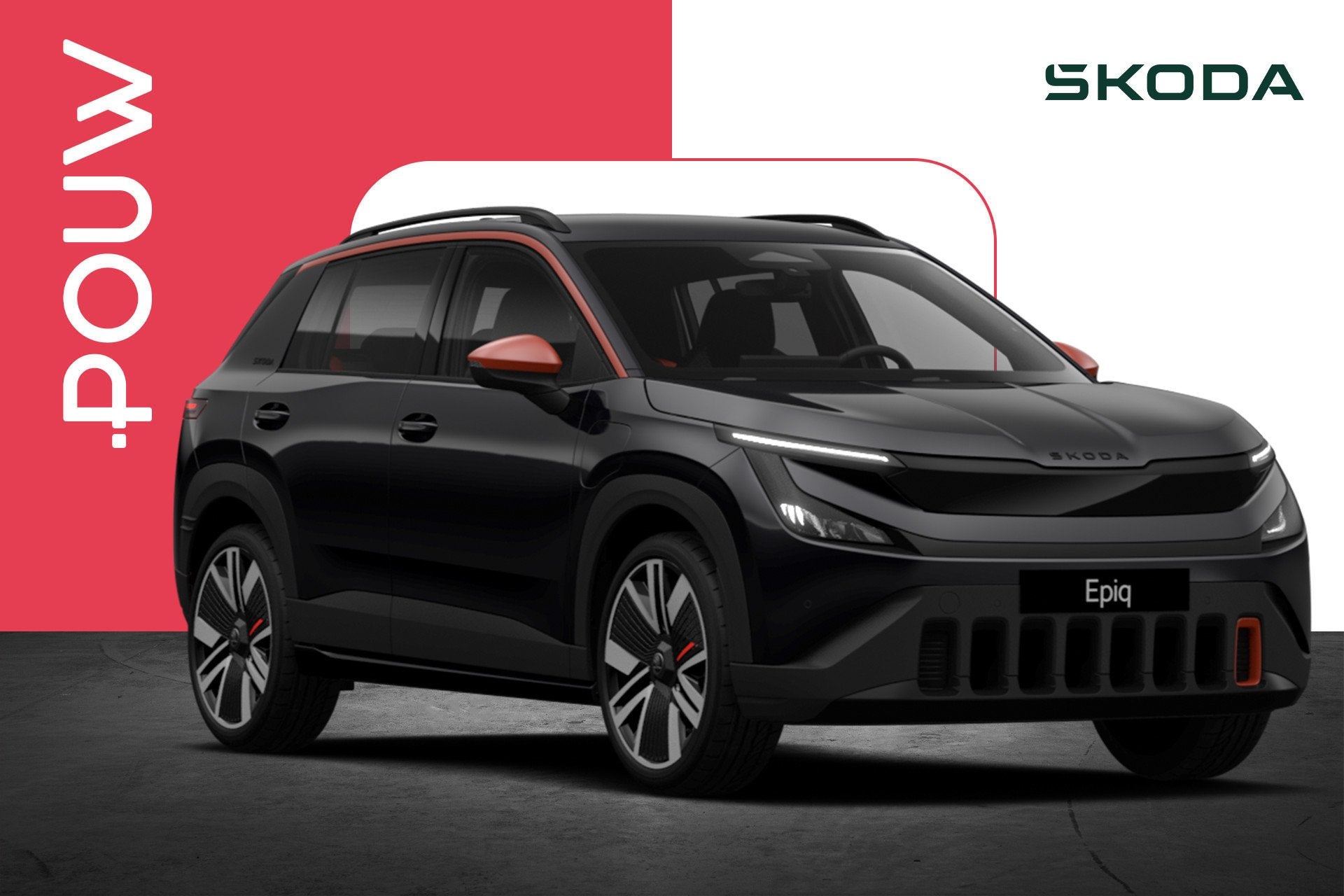 Skoda Epiq First Edition 211pk 56 kWh | LMV 20'' | Afneembar, Auto's, Skoda, 12 maanden, Overige modellen, Zwart, 56 kWh