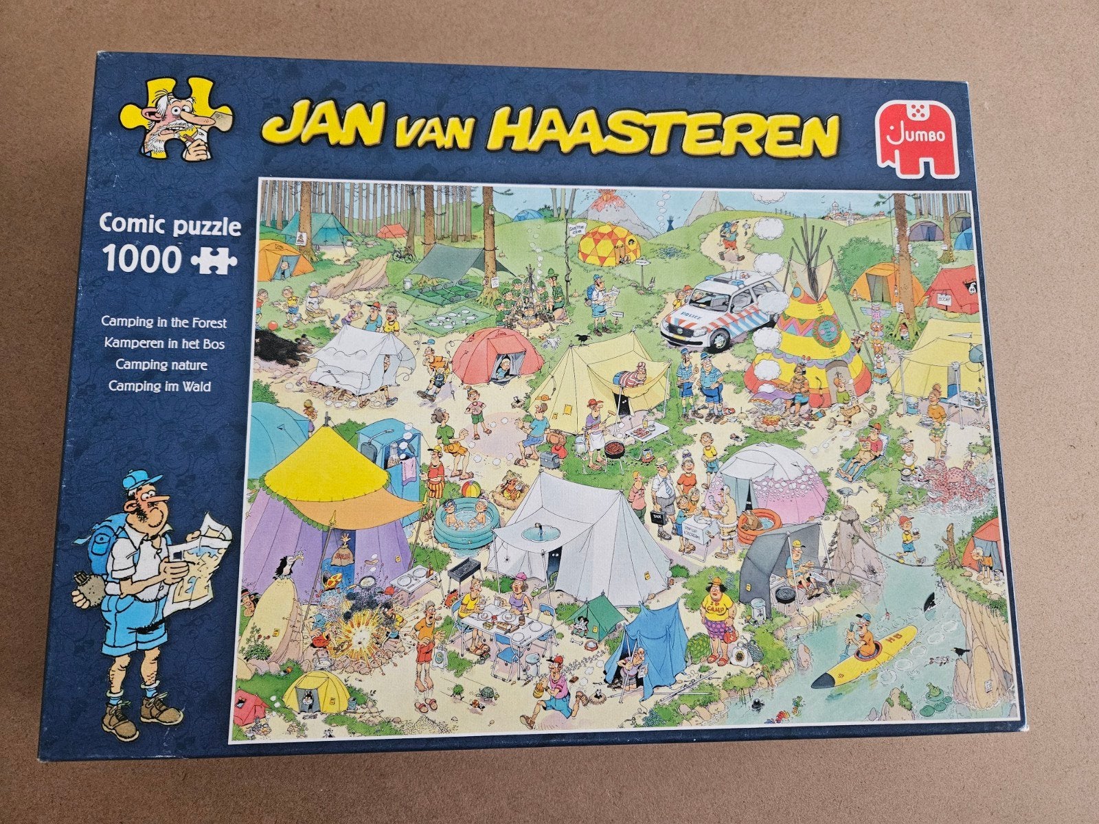 Jan van Haasteren Comic Puzzel - Kamperen in het Bos, Hobby en Vrije tijd, Denksport en Puzzels, Ophalen, 500 t/m 1500 stukjes