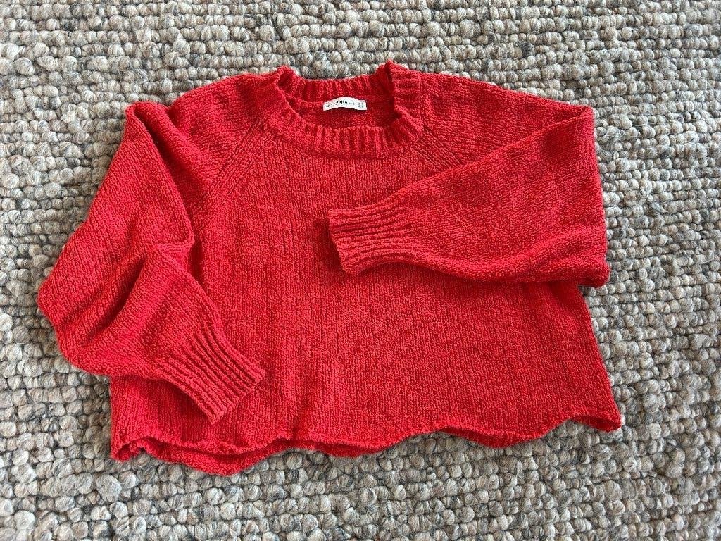 Zara Knit Rode Trui Maat S - Katoen/Polyester, Ophalen of Verzenden, Zara Knit, Maat 36 (S), Gedragen