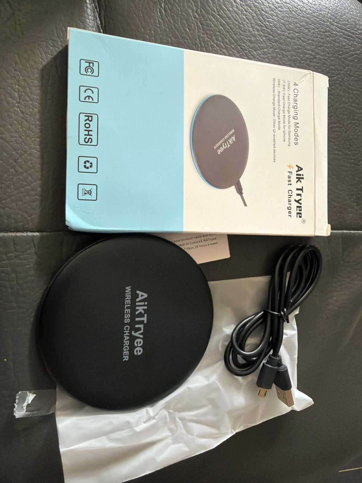 Aik Tryee Draadloze Oplader - Snelle Qi Oplader, Ophalen of Verzenden, Nieuw, Overige typen, Apple