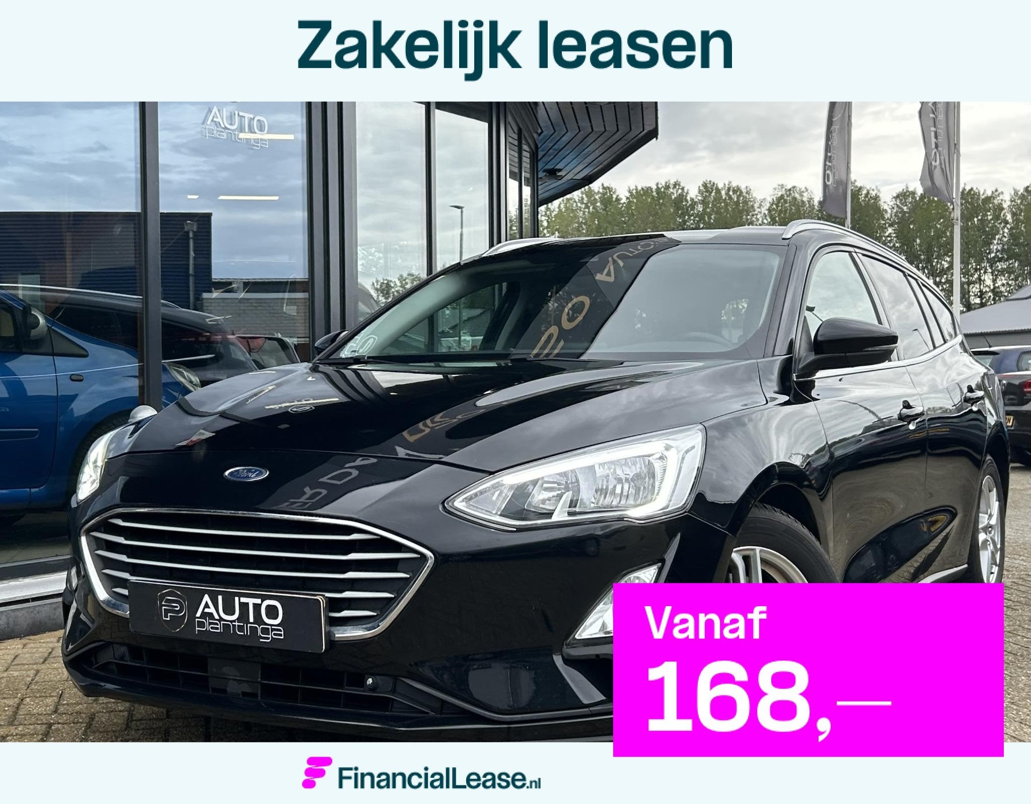 Ford Focus Wagon 1.0 EcoBoost Titanium Business 125PK | AUTO, Gebruikt, Euro 6, 715 kg, Zwart