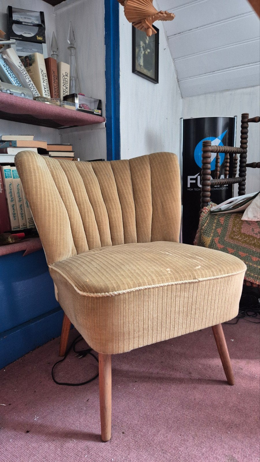 Vintage Cocktailstoel Jaren '50 - Originele Bekleding, Ophalen