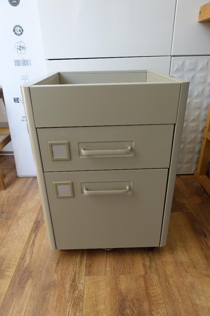 Ikea idåsen metalen ladenblok met lade en hangmappen, Ophalen, Minder dan 50 cm, 1 of 2 laden, Zo goed als nieuw