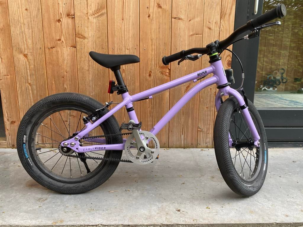 EarlyRider Belter 16 inch kinderfiets, Fietsen en Brommers, Fietsen | Kinderfietsjes, Ophalen, Zo goed als nieuw, Velgrem, 16 tot 20 inch