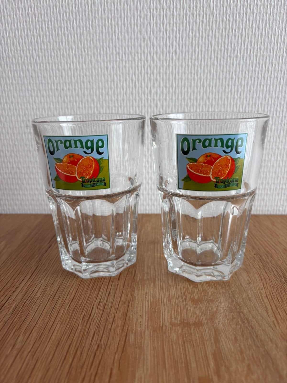 Tropicana orange vintage glazen, Ophalen of Verzenden, Nieuw, Frisdrankglas