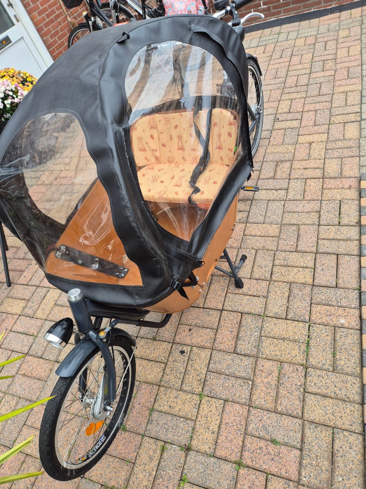 Babboe City bakfiets met huif - Zo goed als nieuw, Huif, Zo goed als nieuw, 2 kinderen, Trommelrem