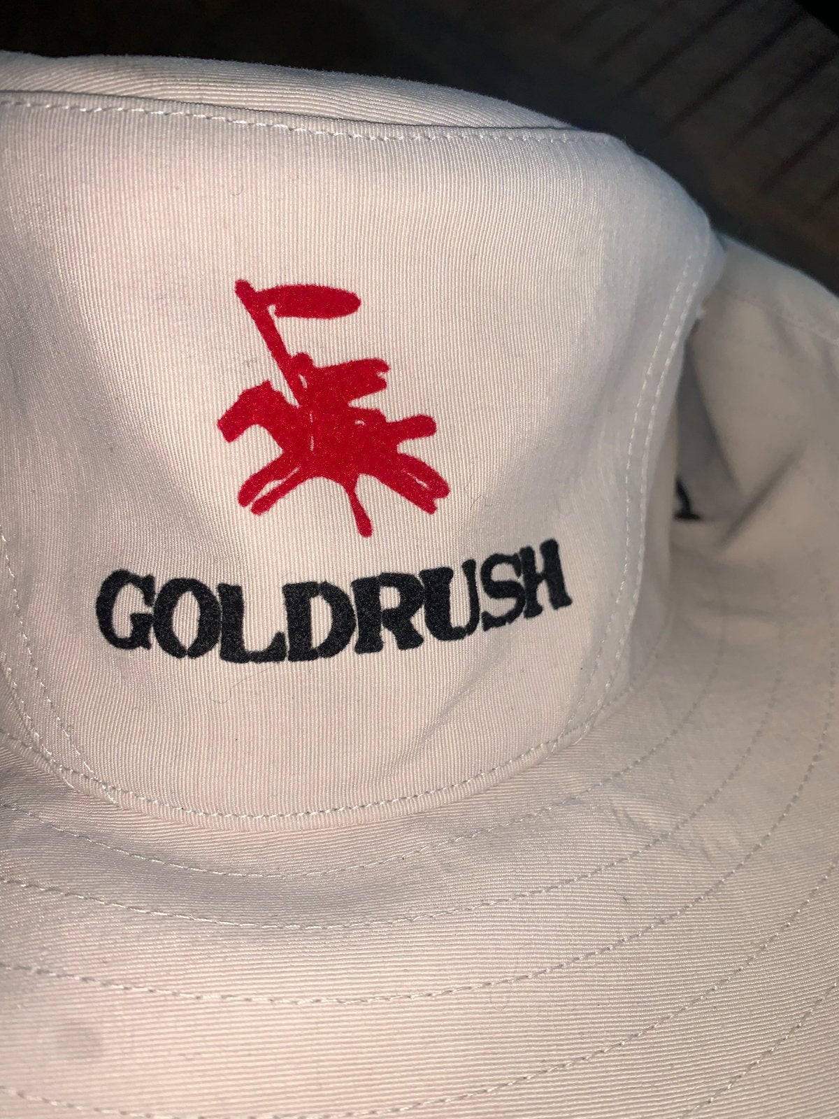 Lowe Alpine Goldrush Hoed - Beige met Rood Logo, Ophalen of Verzenden, Zo goed als nieuw, One size fits all, Hoed