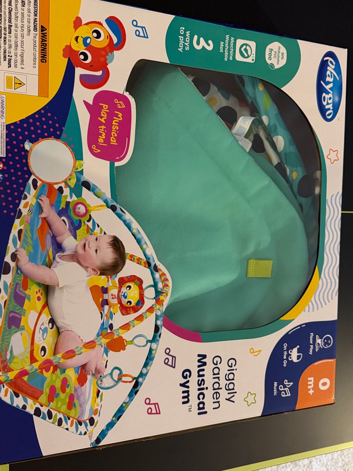 Playgro Giggly Garden Musical Gym - Speelkleed met muziek, Ophalen, Nieuw, Speelkleed, Met licht