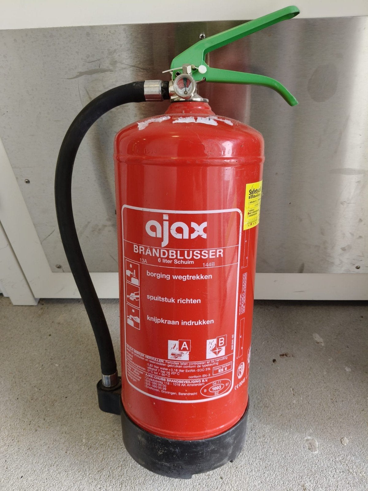 Ajax Brandblusser 6 liter Schuim, Ophalen, Gebruikt, Brandblusser