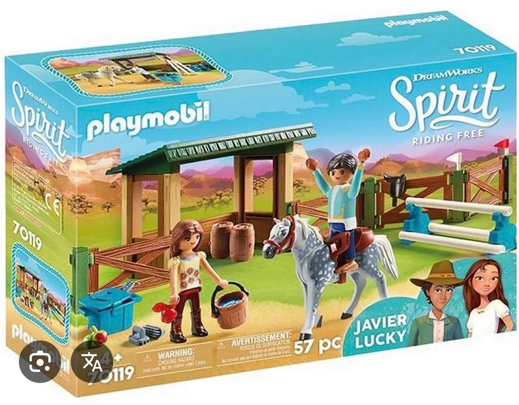 Playmobil Spirit 70119 Javier & Lucky met paard, Ophalen of Verzenden, Zo goed als nieuw, Complete set