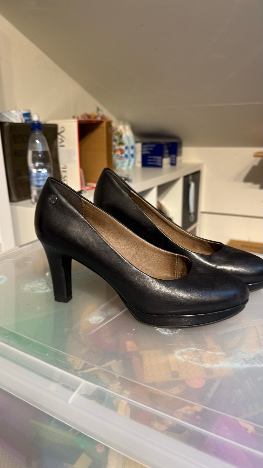 No Stress Zwarte Pumps met Hak - Maat 39, Kleding | Dames, Schoenen, Ophalen of Verzenden, Zo goed als nieuw, Zwart, Pumps
