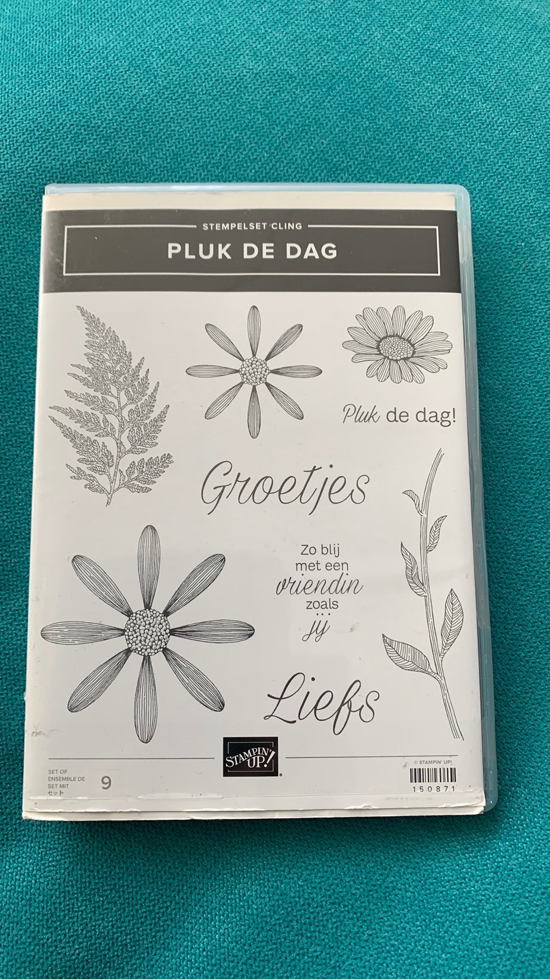 Stampin’Up rubberen/cling stempelset : Pluk de dag, Hobby en Vrije tijd, Stempelen, Verzenden, Zo goed als nieuw