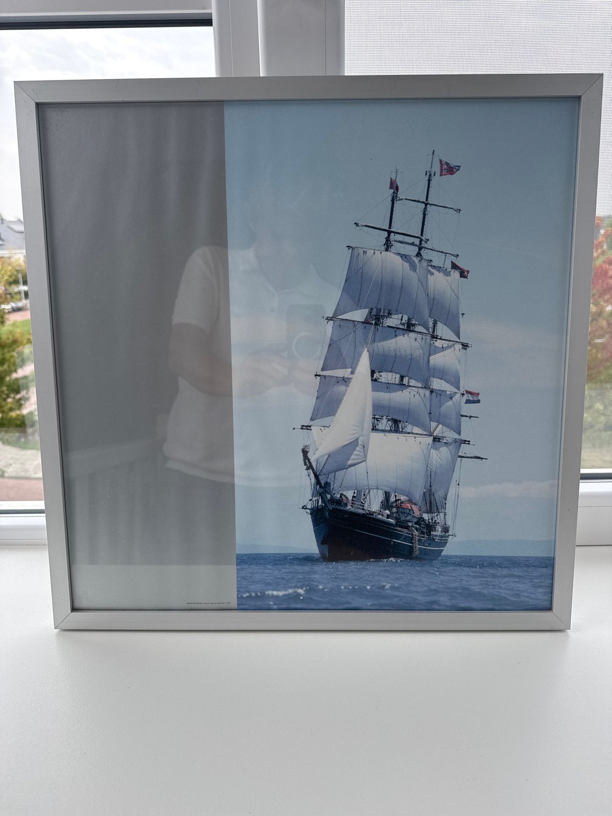 Ingelijste poster clipper Stad Amsterdam - Randstad, 50 – 75, Gebruikt, Ophalen of Verzenden, Foto of Poster