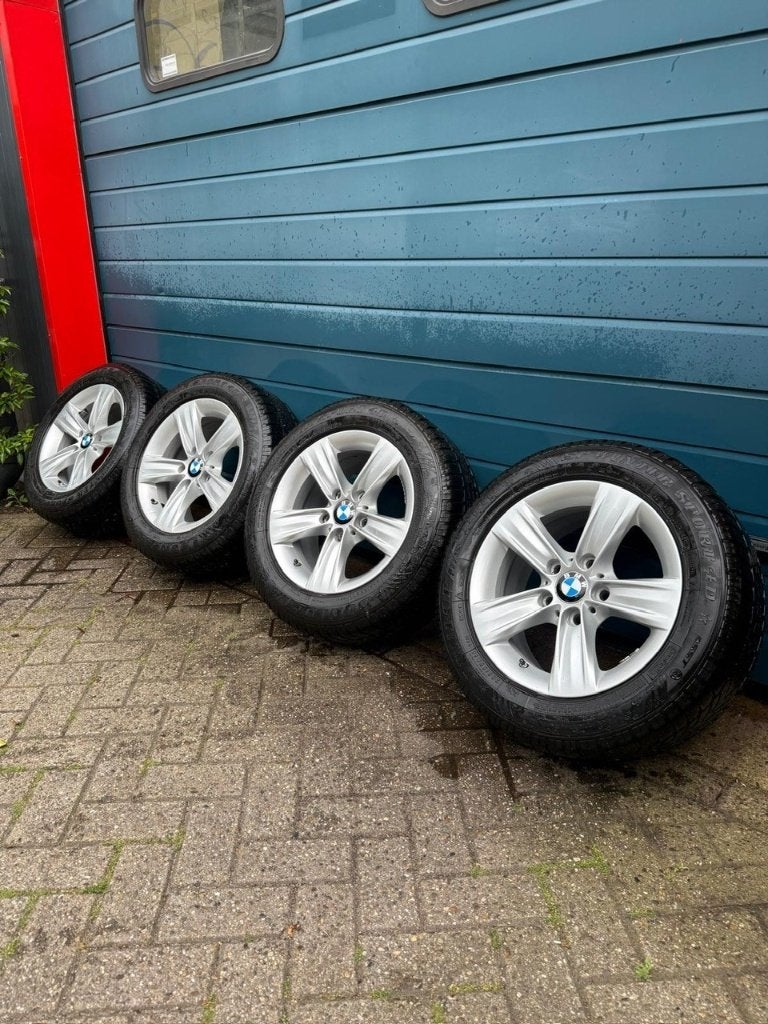 Originele BMW wielen, 225/55/16" gebruikt met TPMS ventielen, Ophalen, Velg(en), 16 inch, Zomerbanden