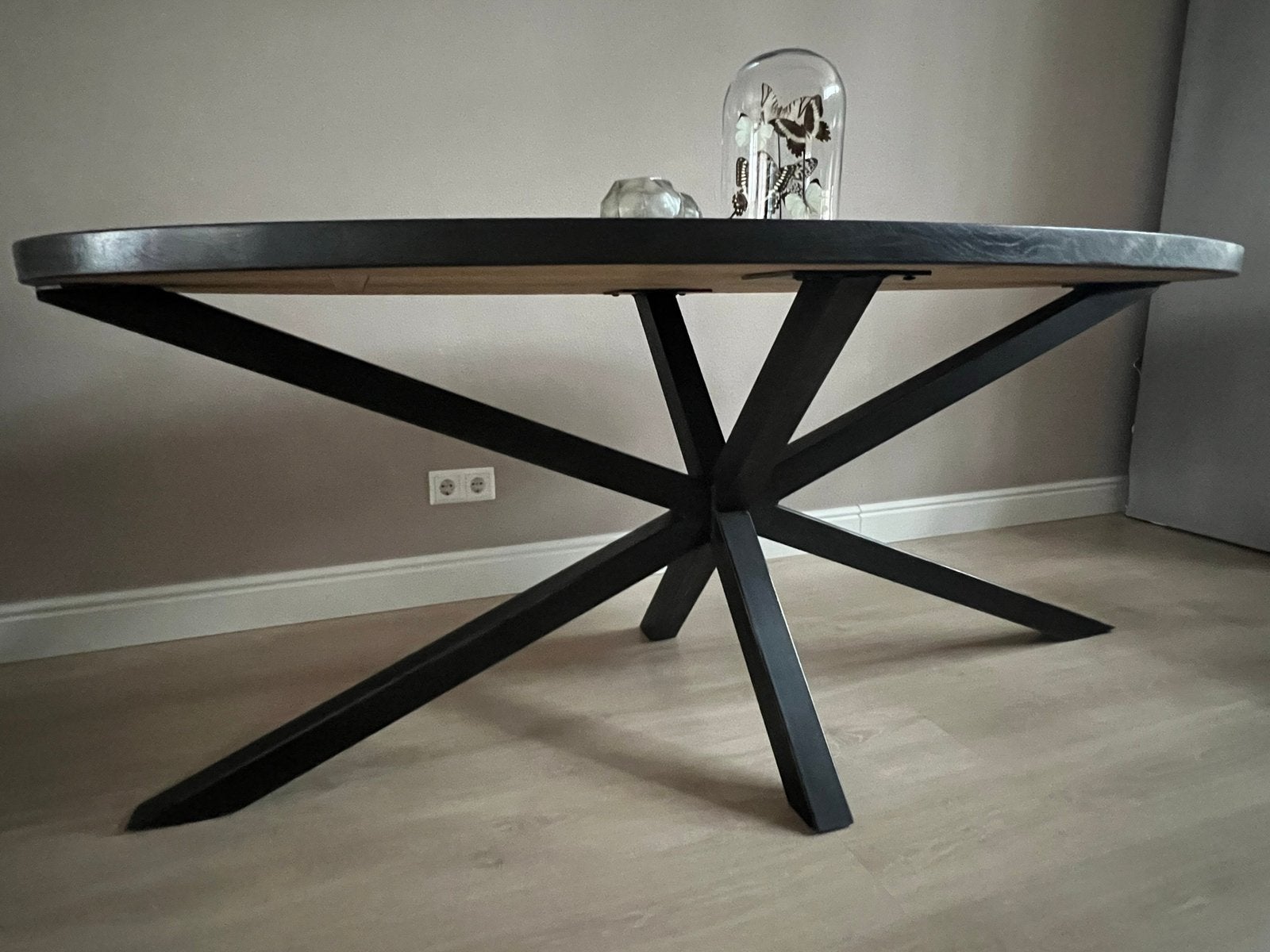 Eettafel ovaal, Gebruikt, Ovaal, 50 tot 100 cm, Ophalen of Verzenden