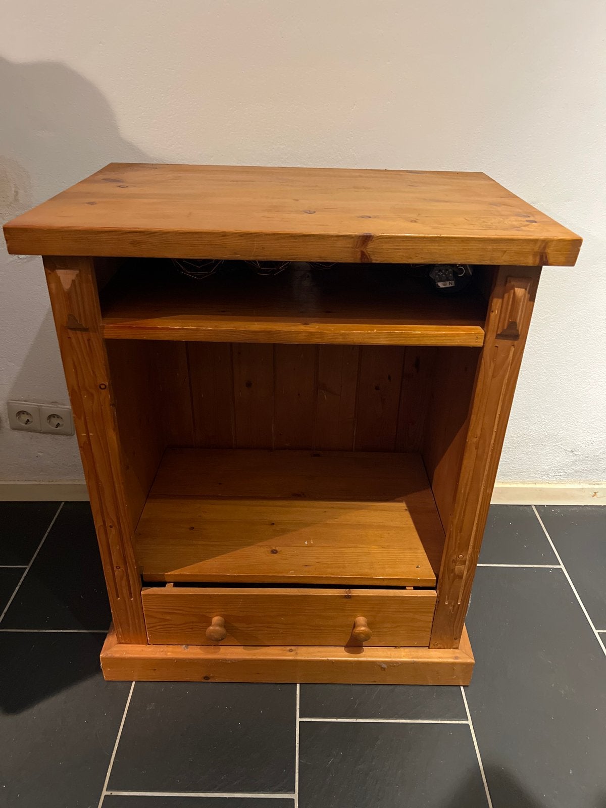 Stevig grenen ( ?) Houten kastje, gangkastje met lade, Huis en Inrichting, Ophalen