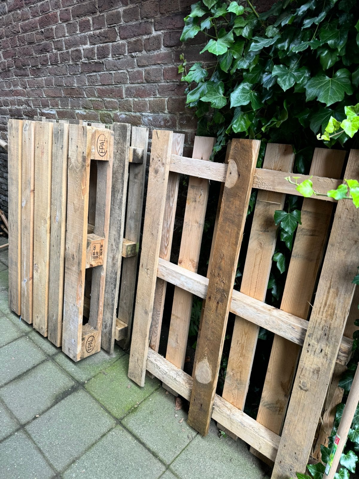 3 Pallets, Ophalen, Gebruikt, Minder dan 25 mm, Pallet