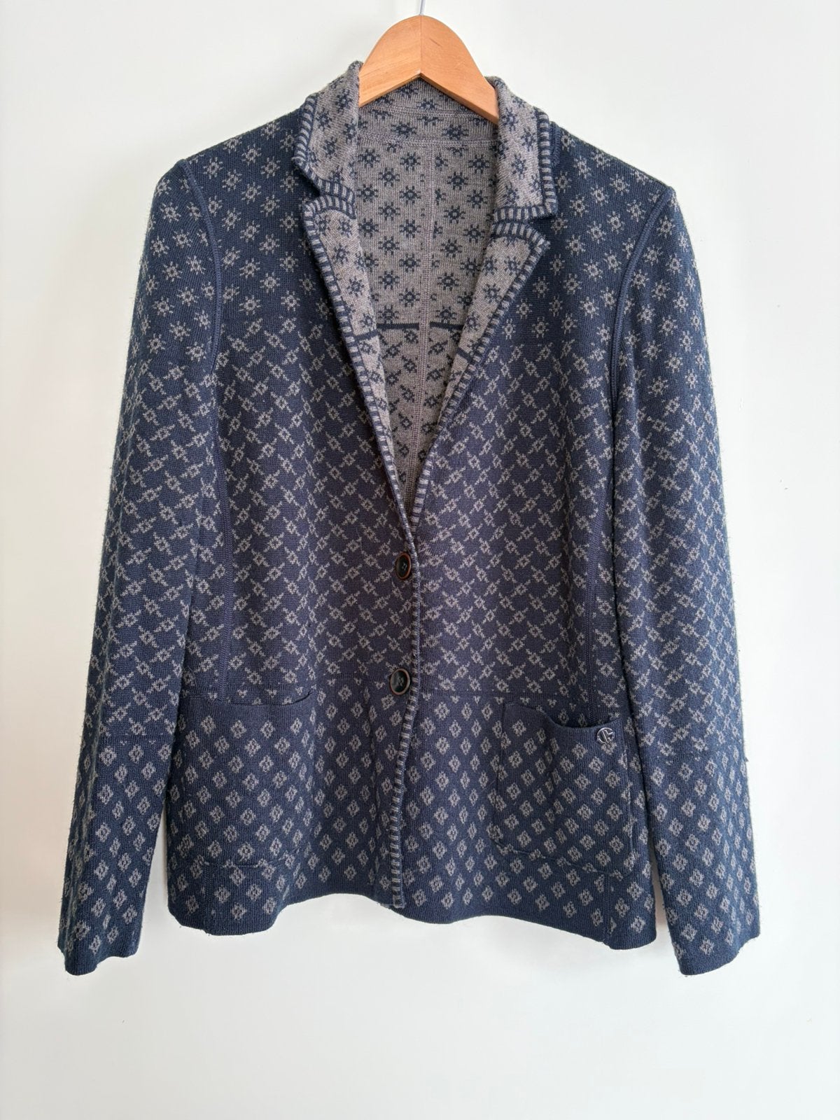 Wollen vest/jasje van Devernois, reversible, maat 42/44, Ophalen of Verzenden, Zo goed als nieuw, Maat 42/44 (L)