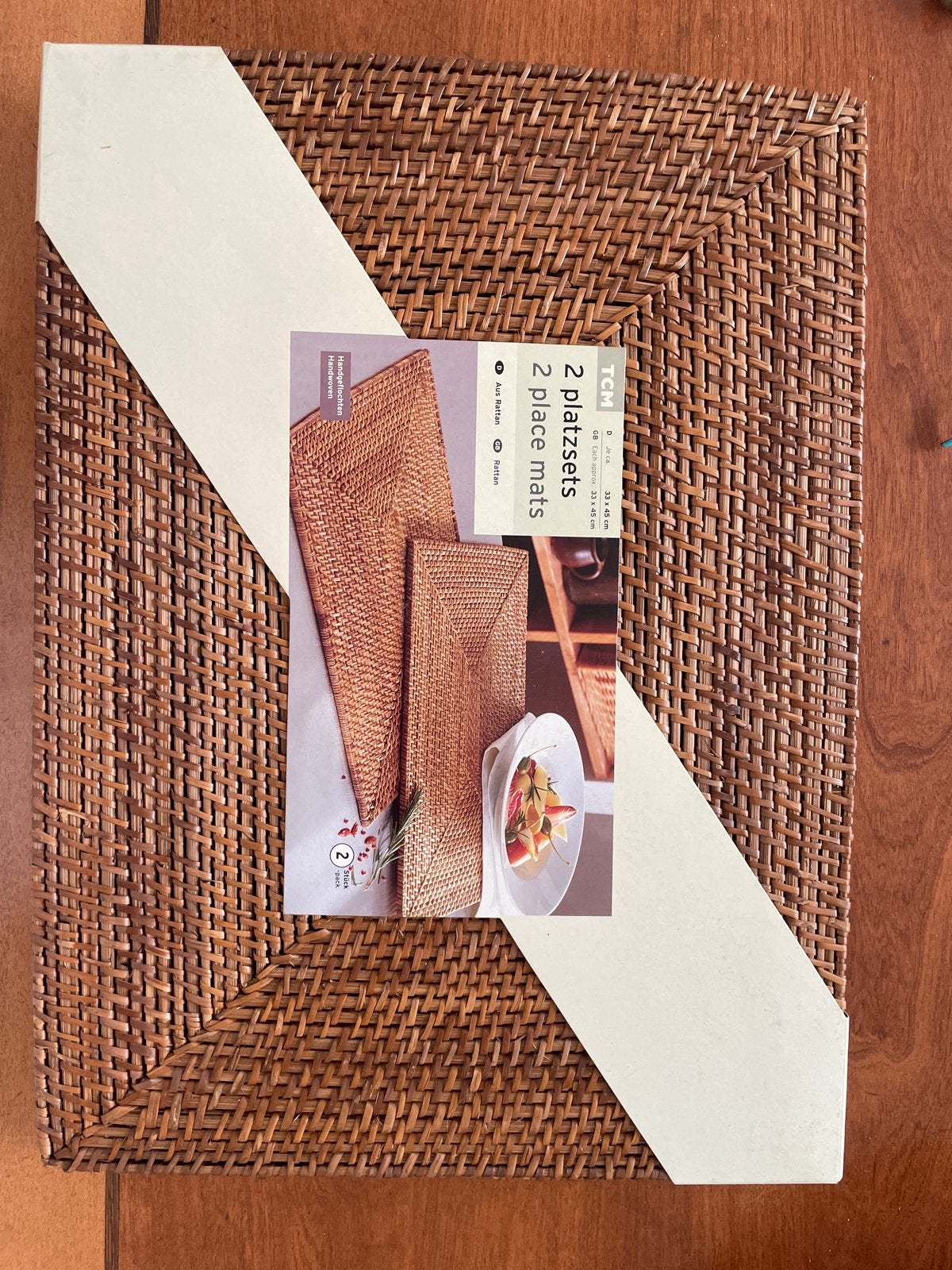 4 rotan placemats - handgeweven, Overige typen, Nieuw, Ophalen of Verzenden, Natuurlijk materiaal