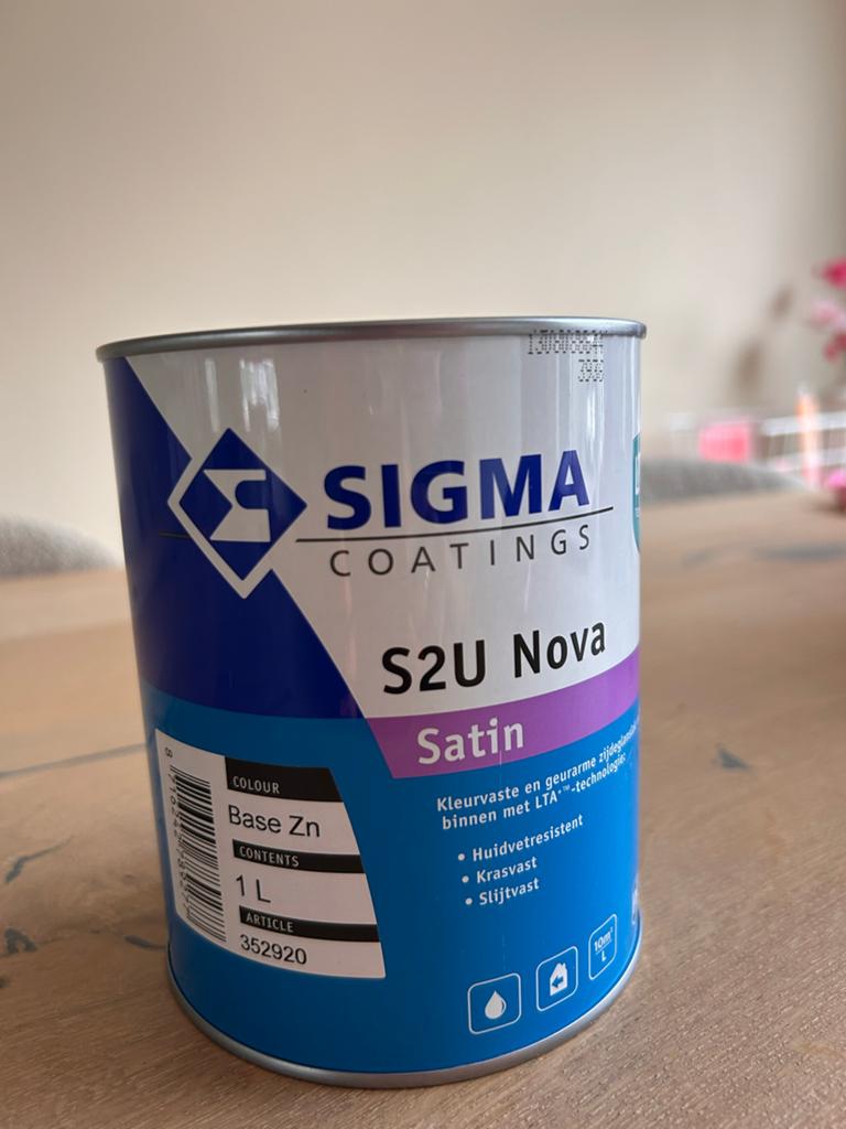 Sigma S2U Nova Satin RAL 9011 Zwart 1L, Ophalen of Verzenden, Nieuw, Overige typen