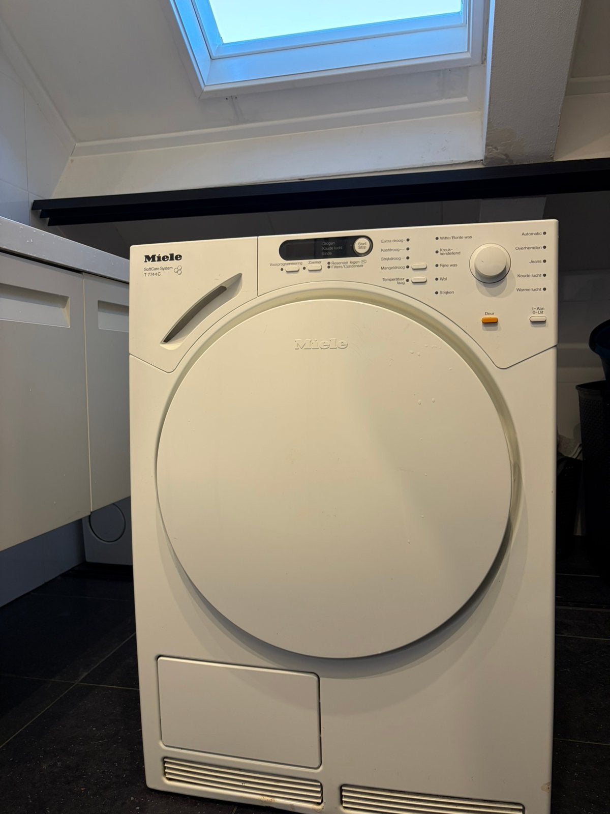 Miele softcare system T7744C Droger, Witgoed en Apparatuur, Wasdrogers, 6 tot 8 kg, Ophalen of Verzenden, Zo goed als nieuw, 85 tot 90 cm