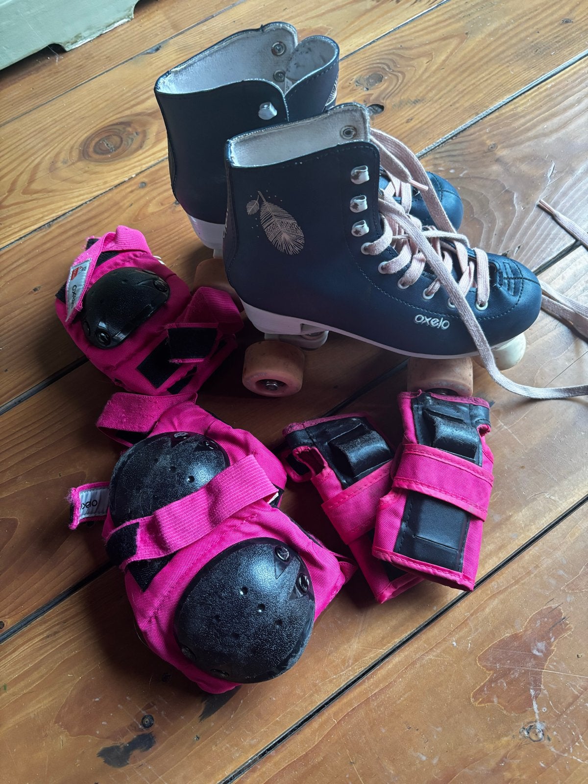 Oxelo rolschaatsen maat 36 met beschermset, Kinderen en Baby's, Ophalen, Gebruikt, Kinderen