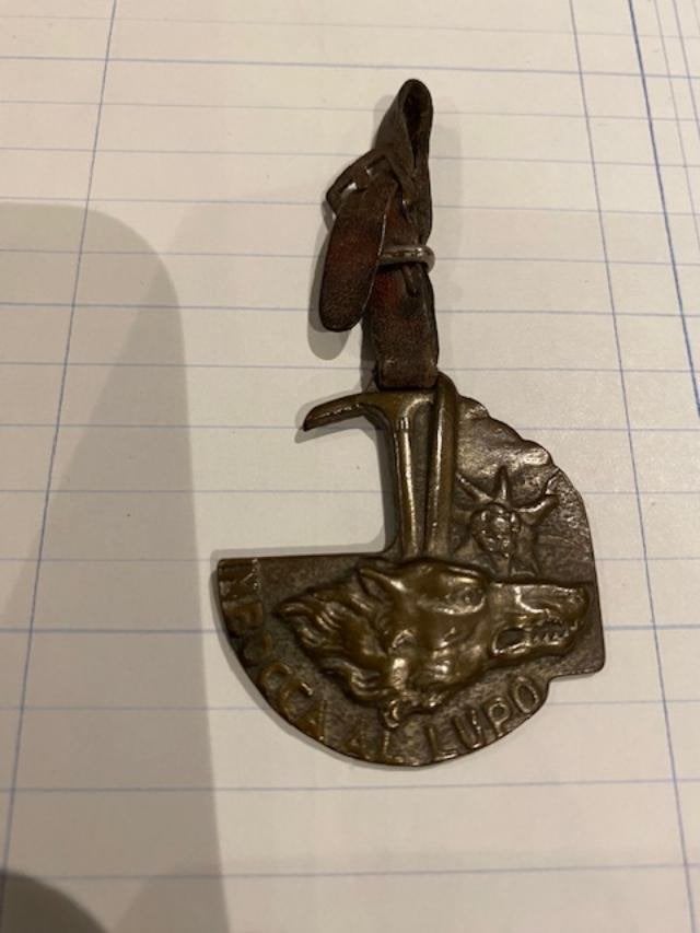 Medaille In Bocca Al Lupo, Ophalen of Verzenden, Brons