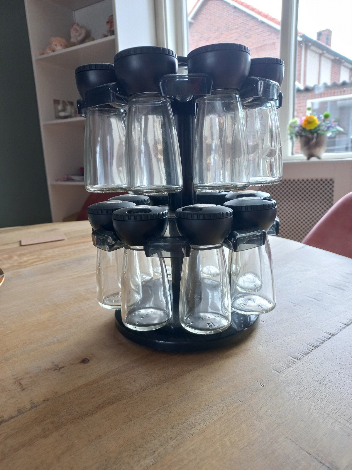 KÜCHENPROFI kruidenrek met 16 glazen potjes, Ophalen of Verzenden, Zo goed als nieuw, Zwart, Overige merken