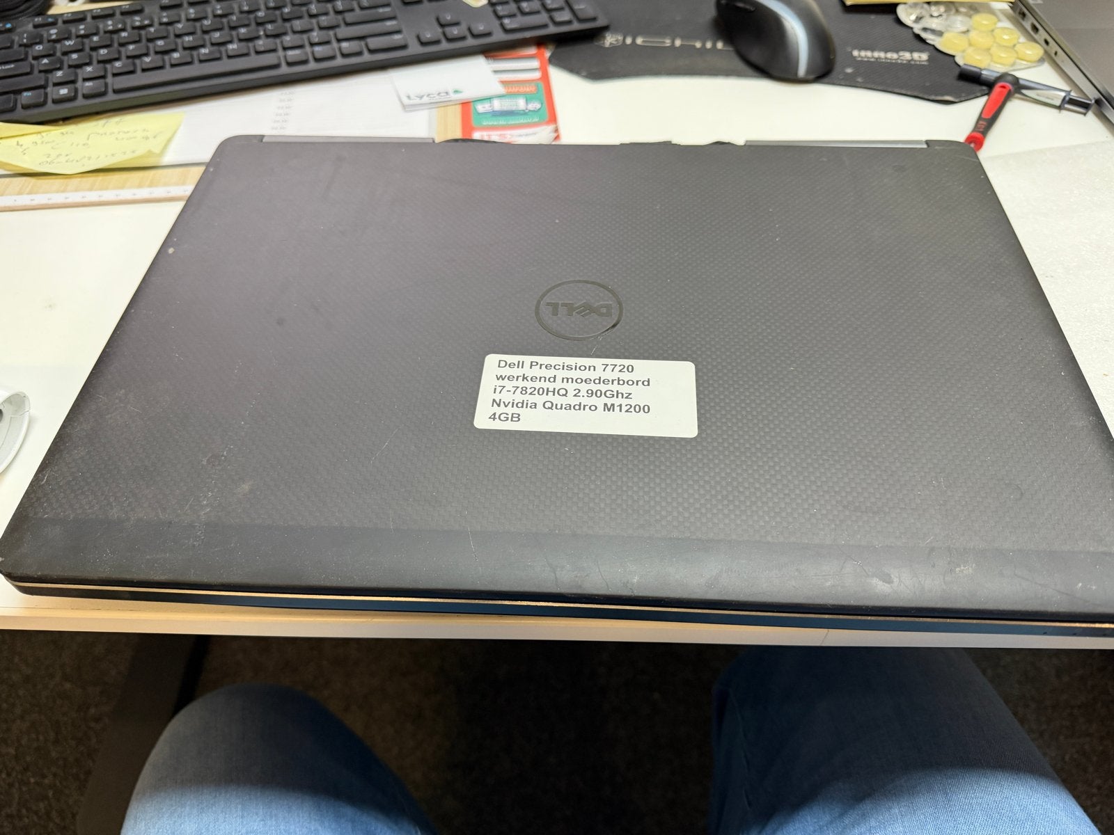 Dell Precision 7720 - Werkend Moederbord (Donor Laptop), Met videokaart, Ophalen of Verzenden, Niet werkend, Minder dan 4 GB