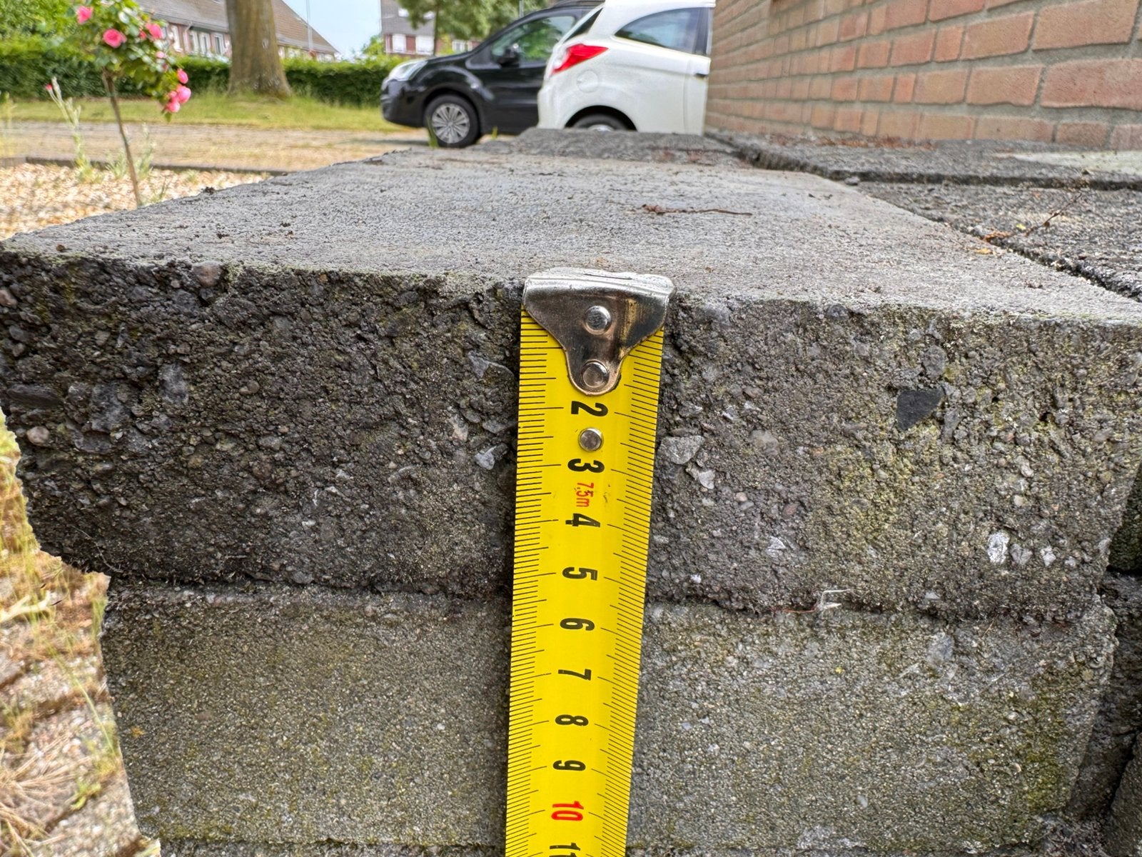 Beton klinkers 30x20x6  antraciet, Ophalen, Gebruikt, Minder dan 5 m², Beton